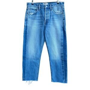 New Agolde Los Premium Women Cut Off High Rise Ankle Jeans size 27